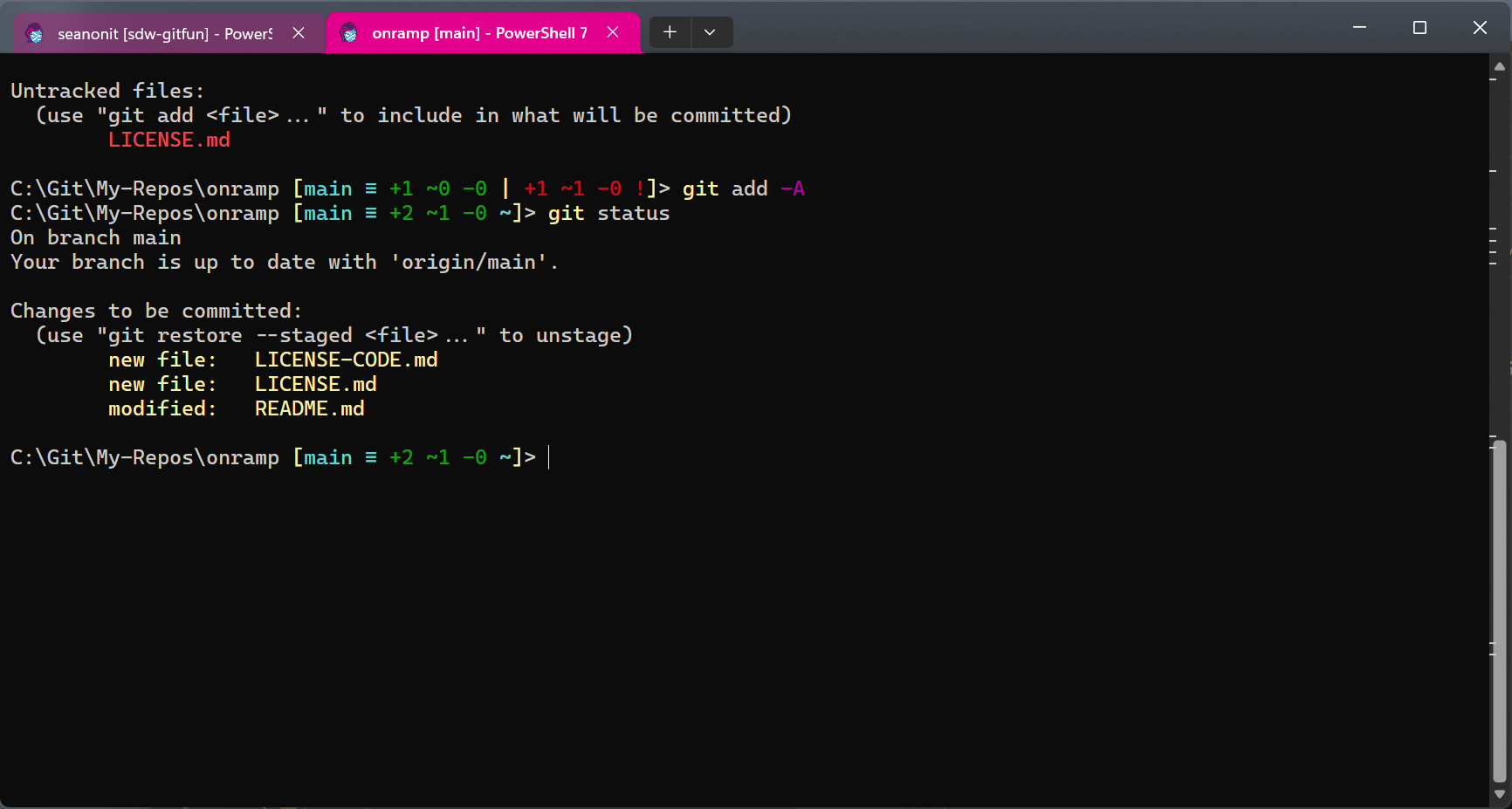 Step 3 - Add all files to the index and commit