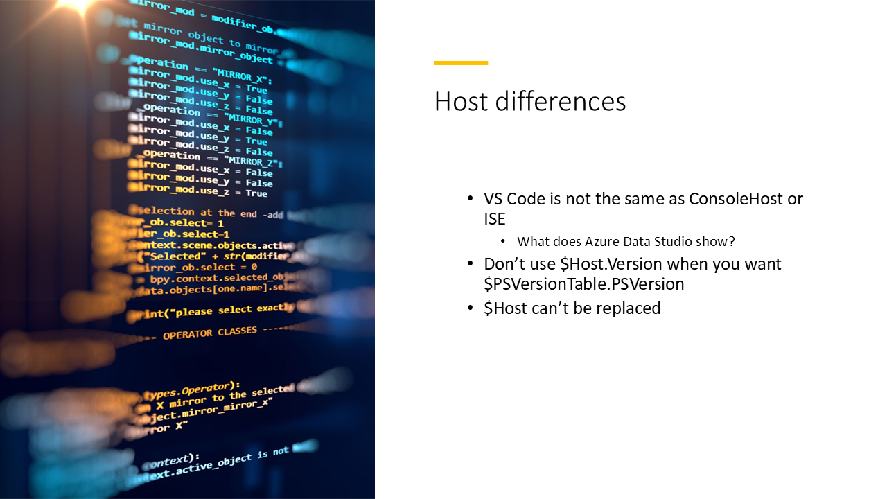 Host differences